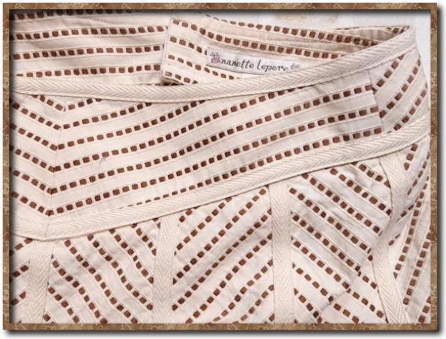 ナネットレポー 斜めストライプスカート オフホワイト < 女性ファッション  ナネットレポー 斜めストライプスカート オフホワイト < 女性ファッションの