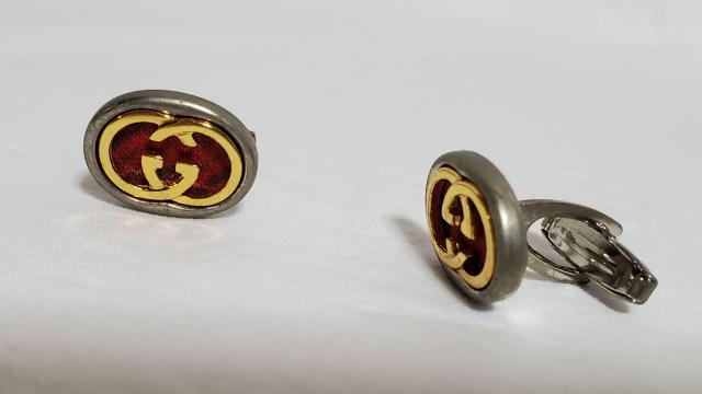 正規レア グッチ アンティーク インターロッキング GGロゴ アイコンエンブレムカフス mixカラー ラウンドボタン カフリンクス < ブランド  正規レア グッチ アンティーク インターロッキング GGロゴ アイコンエンブレムカフス mixカラー ラウンドボタン カフリンクス < ブランドの