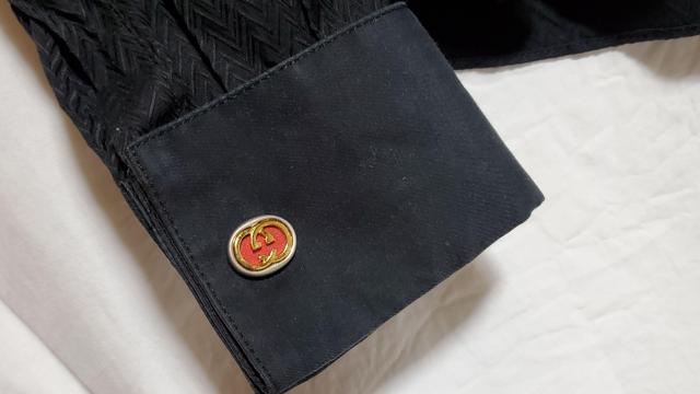 正規レア グッチ アンティーク インターロッキング GGロゴ アイコンエンブレムカフス mixカラー ラウンドボタン カフリンクス < ブランド  正規レア グッチ アンティーク インターロッキング GGロゴ アイコンエンブレムカフス mixカラー ラウンドボタン カフリンクス < ブランドの