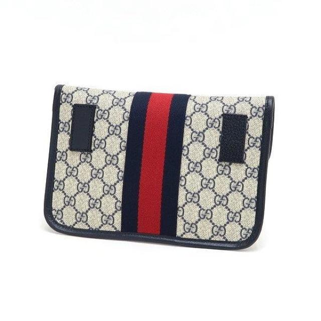 ◆ 本物 未使用品 ◆ GUCCI グッチ ベルトバッグ ウエストバッグ ウエストポーチ ベージュ GG ネイビー 674081 < ブランド  ◆ 本物 未使用品 ◆ GUCCI グッチ ベルトバッグ ウエストバッグ ウエストポーチ ベージュ GG ネイビー 674081 < ブランドの