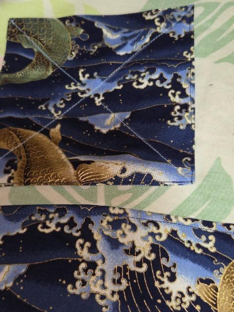 ★新柄紺×滝登り鯉和柄ランチョンマット&コースター2枚3点セット < キッズ/ベビー  ★新柄紺×滝登り鯉和柄ランチョンマット&コースター2枚3点セット < キッズ/ベビーの