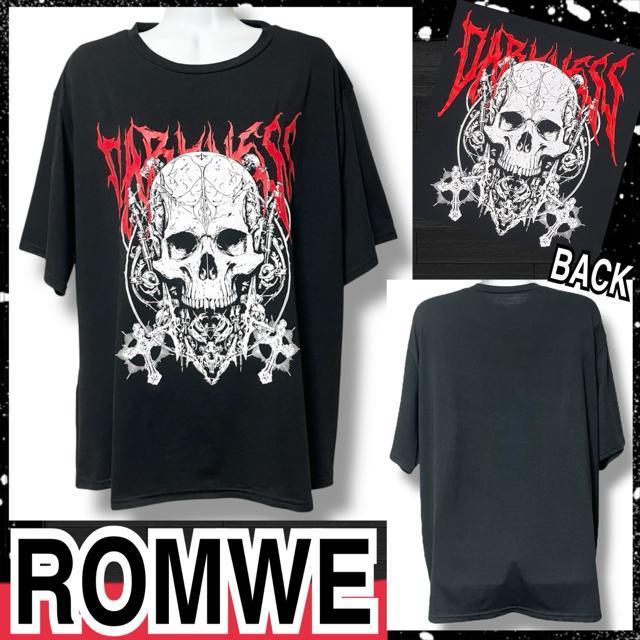 【ROMWE/L】スカルプリントBIGTシャツ☆グランジ☆PUNK < 男性ファッション 【ROMWE/L】スカルプリントBIGTシャツ☆グランジ☆PUNK < 男性ファッションの
