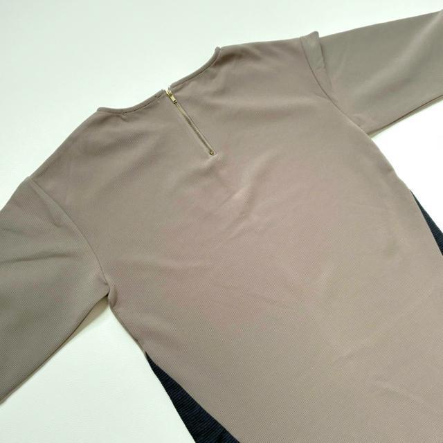 ◆美品◆switch◆バイカラー膝丈ワンピース◆ストレッチ素材◆カーキ◆綺麗め < 女性ファッション  ◆美品◆switch◆バイカラー膝丈ワンピース◆ストレッチ素材◆カーキ◆綺麗め < 女性ファッションの