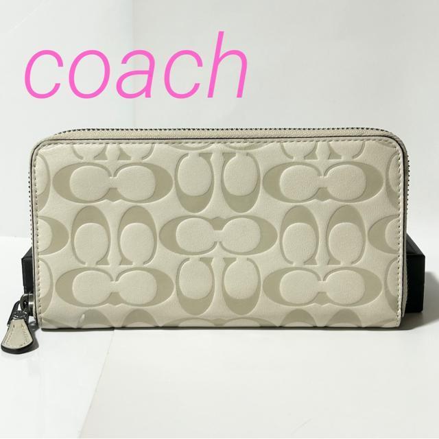 美品 COACH CJ739 エンボス シグネチャー ラウンドファスナー 長財布 < ブランド 美品 COACH CJ739 エンボス シグネチャー ラウンドファスナー 長財布 < ブランドの