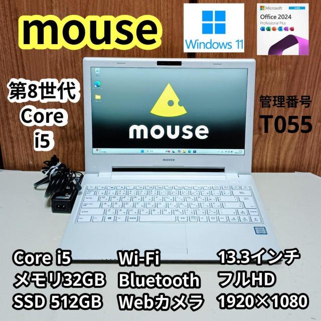 mouse Corei5 ������32GB SSD512GB Web�J���� Windows11 Office2024 �t��HD  �� PC�{��/���Ӌ@��� 