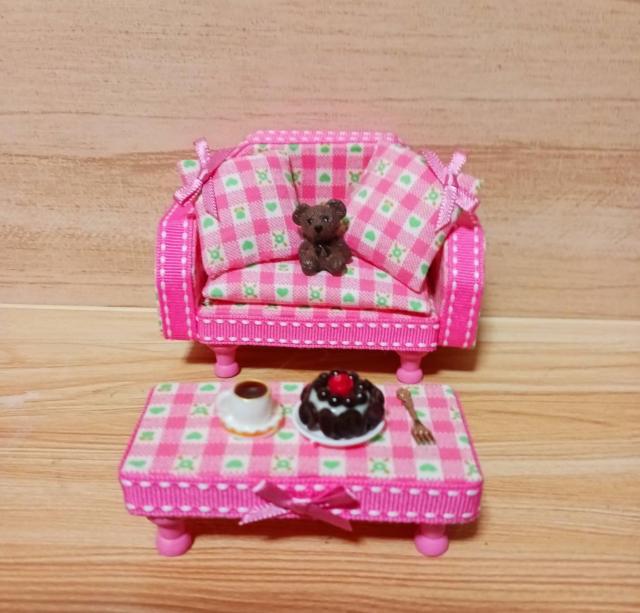 �~�j�`���A�Ƌ�Z�b�g �h�[���n�E�X�p �s���N�̃\�t�@���e�[�u�� �N�} �P�[�L�����t��  �� �y�b�g/��|/���|�� 