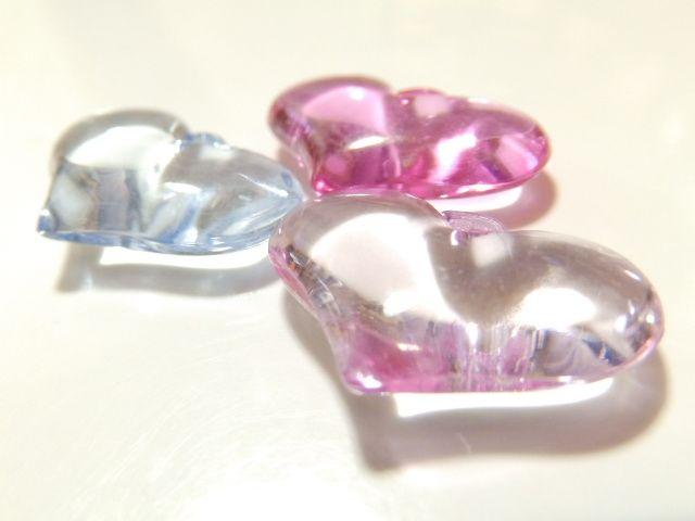 デコパーツ♪クリアぷっくりハート 3色3個セット < 香水/コスメ/ネイル デコパーツ♪クリアぷっくりハート 3色3個セット < 香水/コスメ/ネイルの