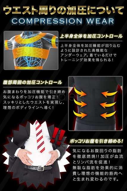 加圧インナー 加圧シャツ XLネイビー < ヘルス/ビューティー  加圧インナー 加圧シャツ XLネイビー < ヘルス/ビューティーの