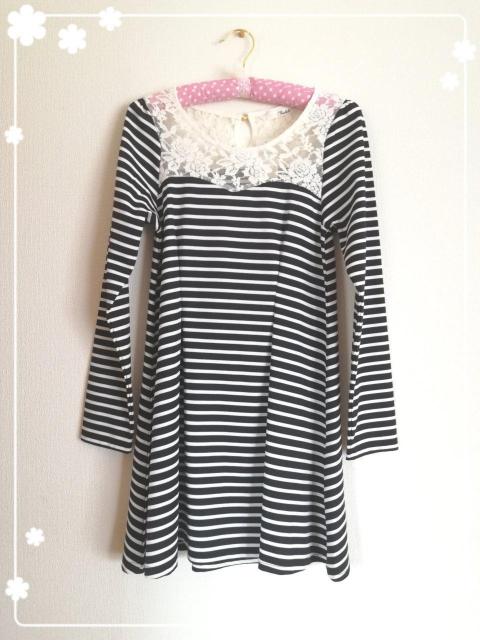 新品☆トゥララ*ボーダーレースヨークワンピ < ブランド  新品☆トゥララ*ボーダーレースヨークワンピ  < ブランドの