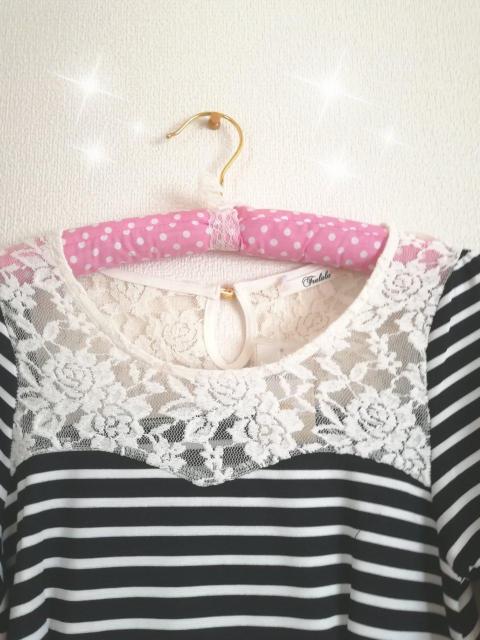 新品☆トゥララ*ボーダーレースヨークワンピ < ブランド  新品☆トゥララ*ボーダーレースヨークワンピ < ブランドの