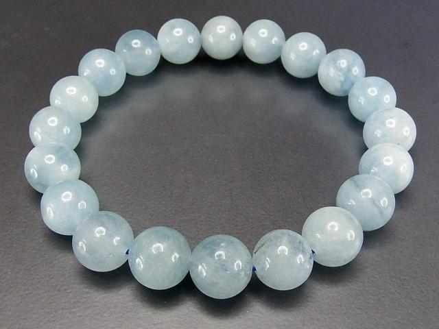 AAA+キャンディーブルー アクアマリンブレスレット約9.5mm天使の石極美天然石3月の誕生石 < 女性アクセサリー/時計  AAA+キャンディーブルー アクアマリンブレスレット約9.5mm天使の石極美天然石3月の誕生石 < 女性アクセサリー/時計の