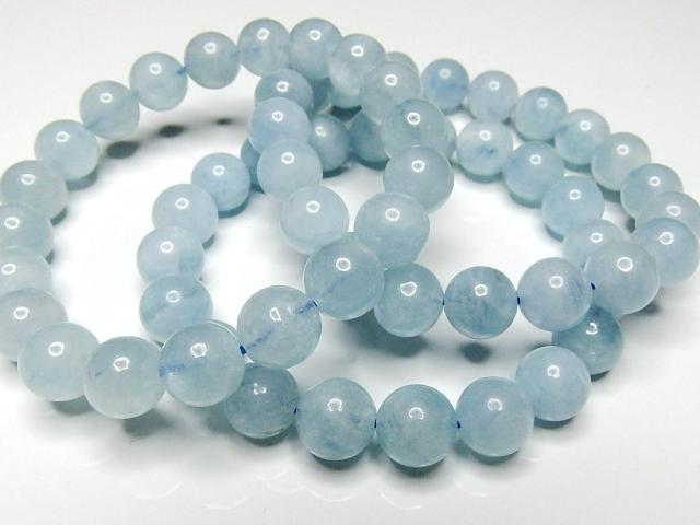 AAA+キャンディーブルー アクアマリンブレスレット約9.5mm天使の石極美天然石3月の誕生石 < 女性アクセサリー/時計  AAA+キャンディーブルー アクアマリンブレスレット約9.5mm天使の石極美天然石3月の誕生石 < 女性アクセサリー/時計の