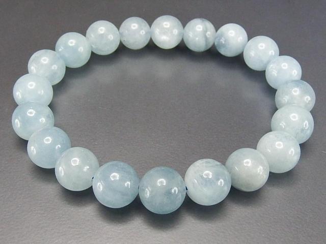 AAA+キャンディーブルー アクアマリンブレスレット約9.5mm天使の石極美天然石3月の誕生石 < 女性アクセサリー/時計  AAA+キャンディーブルー アクアマリンブレスレット約9.5mm天使の石極美天然石3月の誕生石 < 女性アクセサリー/時計の