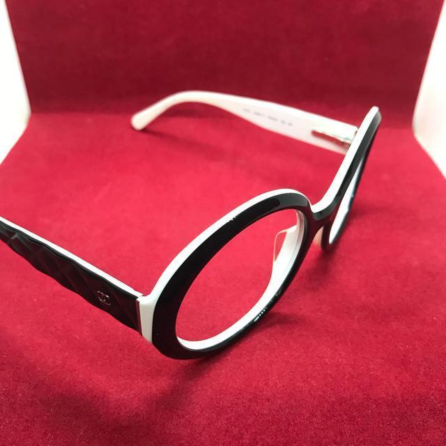 正規品 シャネル CoCo マトラッセ メガネサングラス フレーム ブラック/ホワイト ケース付 < ブランド 正規品 シャネル CoCo マトラッセ メガネサングラス フレーム ブラック/ホワイト ケース付 < ブランドの