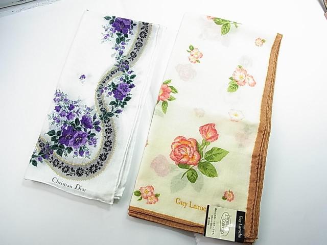 500円スタ★正規品 未使用 Christian Dior/Guy Laroche ハンカチ 2枚セット 大判 花柄 綿素材 < ブランド 500円スタ★正規品 未使用 Christian Dior/Guy Laroche ハンカチ 2枚セット 大判 花柄 綿素材 < ブランドの