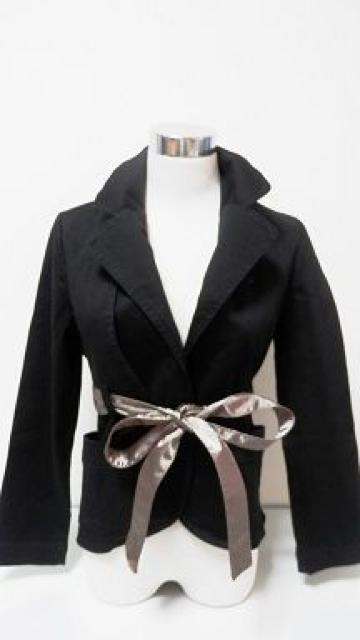 ブラック黒JKカーキサテンリボンお洒落ジャケット < ブランド ブラック黒JKカーキサテンリボンお洒落ジャケット < ブランドの