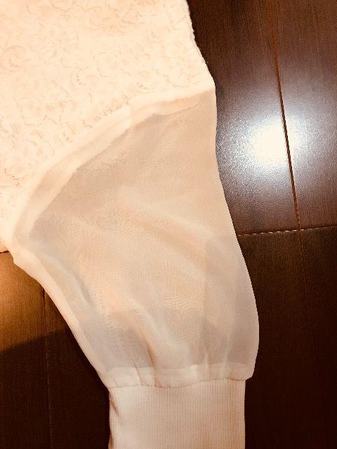 vence白シフォン×レーストップス < ブランド  vence白シフォン×レーストップス < ブランドの