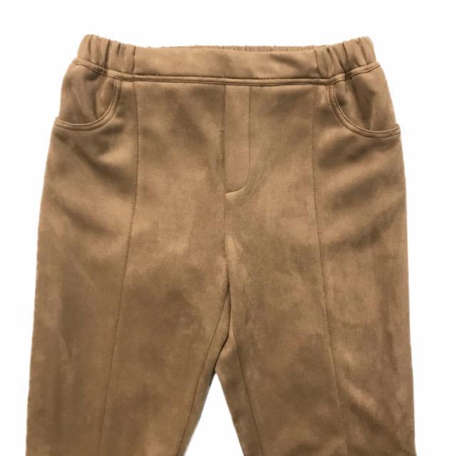 (ゴムM)チャオパニック◎キャメル茶スエード風キチント見えラクチンパンツ◎新品 < ブランド (ゴムM)チャオパニック◎キャメル茶スエード風キチント見えラクチンパンツ◎新品 < ブランドの