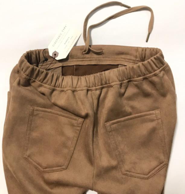 (ゴムM)チャオパニック◎キャメル茶スエード風キチント見えラクチンパンツ◎新品 < ブランド (ゴムM)チャオパニック◎キャメル茶スエード風キチント見えラクチンパンツ◎新品 < ブランドの