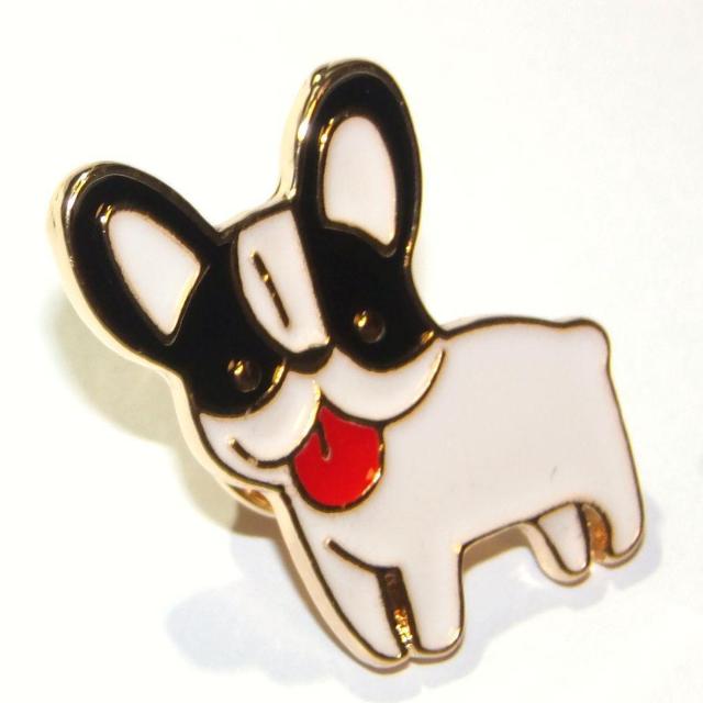 フレンチブルドッグ ブルドッグ 犬 バッジ ピンズ ブローチ エナメル ピンバッジ ピンズ ラペルピン 白色 < 女性アクセサリー/時計  フレンチブルドッグ ブルドッグ 犬 バッジ ピンズ ブローチ エナメル ピンバッジ ピンズ ラペルピン 白色 < 女性アクセサリー/時計の