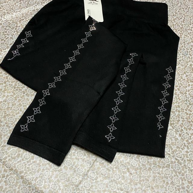 レギンス  キラキララインストーン付き クローバー柄 ブラック 大きいサイズ < 女性ファッション  レギンス  キラキララインストーン付き クローバー柄 ブラック 大きいサイズ < 女性ファッションの