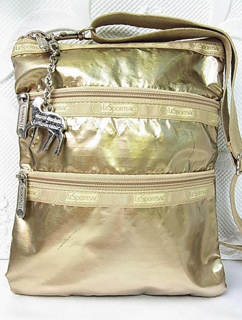 500�~�X�^�����K�iLESPORTSAC ���X�|�[�g�T�b�N �΂߂����V�����_�[�o�b�O �z���O�����S�[���hUSED �� �u�����h�� 