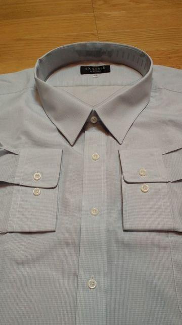 新品EXSTYLE チエック長袖Yシャツ グレー系 サイズ7LB 3XL位 南B < 男性ファッション 新品EXSTYLE チエック長袖Yシャツ グレー系 サイズ7LB 3XL位 南B < 男性ファッションの