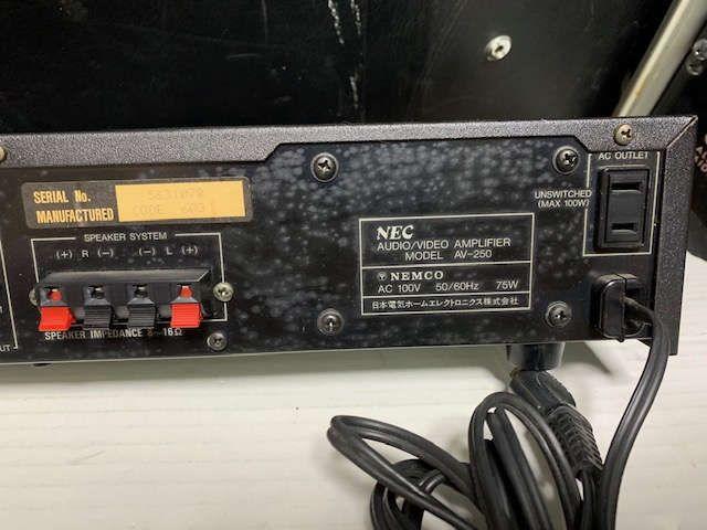 NEC AV-250 通電確認のみ ジャンク < 家電/AV  NEC AV-250 通電確認のみ ジャンク < 家電/AVの