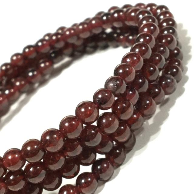 《お買い得品》長さ68cm 天然石ガーネット 4連ブレス < 女性アクセサリー/時計  《お買い得品》長さ68cm 天然石ガーネット 4連ブレス < 女性アクセサリー/時計の