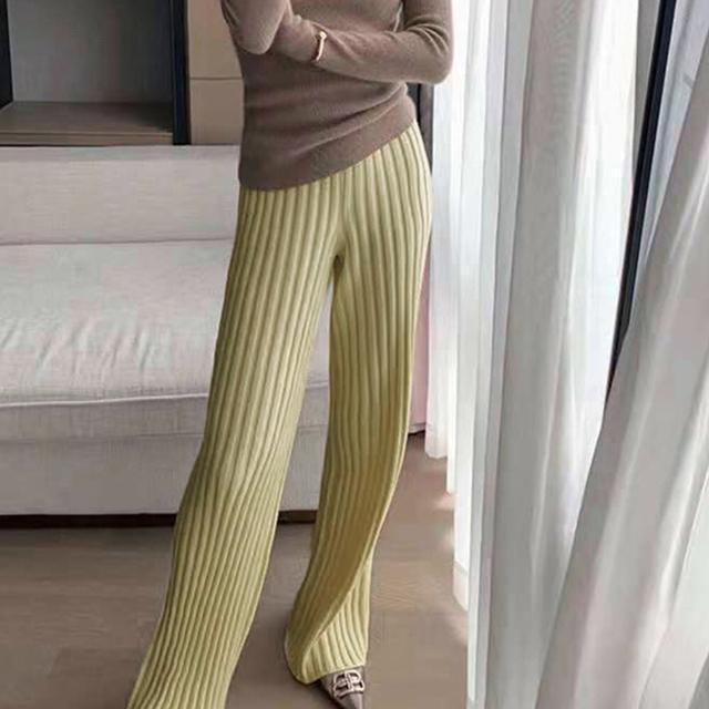 送料無料 新品 ニットパンツレディース セミフレアパンツ < 女性ファッション  送料無料 新品 ニットパンツレディース セミフレアパンツ < 女性ファッションの