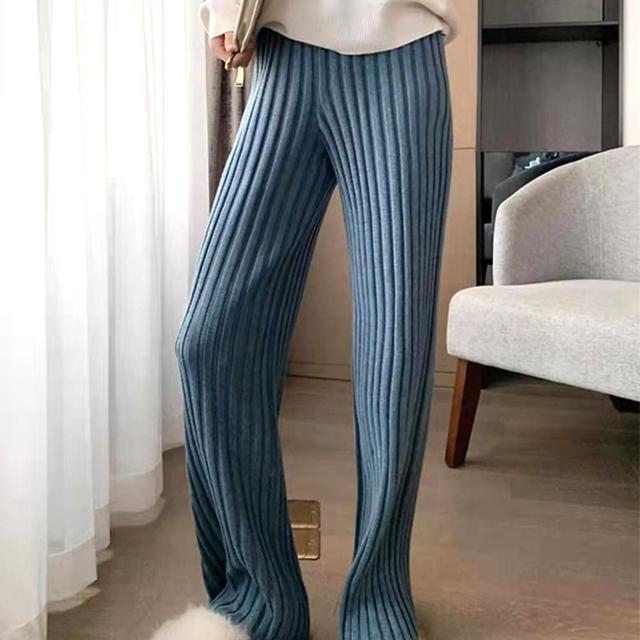 送料無料 新品 ニットパンツレディース セミフレアパンツ < 女性ファッション  送料無料 新品 ニットパンツレディース セミフレアパンツ < 女性ファッションの