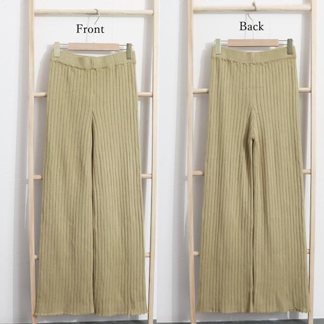 送料無料 新品 ニットパンツレディース セミフレアパンツ < 女性ファッション  送料無料 新品 ニットパンツレディース セミフレアパンツ < 女性ファッションの