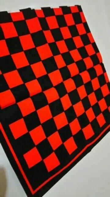 ◆新品◆バンダナ◆ブロックチェック柄◆Black/Red◆市松柄◆ < 女性ファッション  ◆新品◆バンダナ◆ブロックチェック柄◆Black/Red◆市松柄◆  < 女性ファッションの