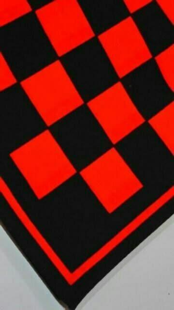 ◆新品◆バンダナ◆ブロックチェック柄◆Black/Red◆市松柄◆ < 女性ファッション  ◆新品◆バンダナ◆ブロックチェック柄◆Black/Red◆市松柄◆ < 女性ファッションの