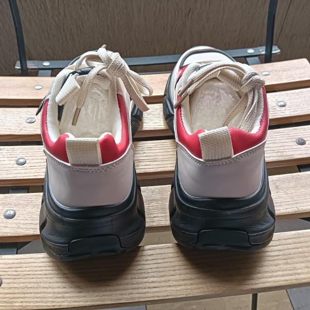 新品 24cm レディース スニーカー ホワイト シューズ 靴 厚底 < 女性ファッション  新品 24cm レディース スニーカー ホワイト シューズ 靴 厚底 < 女性ファッションの