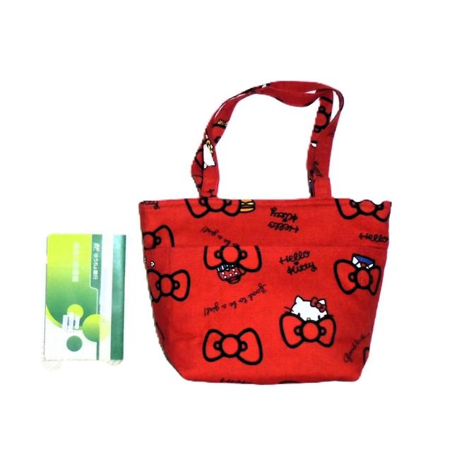 ◆ちょっと持ちお散歩ミニバッグ◆キティちゃん・ちらり黒リボン×赤地◆外ポケA内@ < 女性ファッション ◆ちょっと持ちお散歩ミニバッグ◆キティちゃん・ちらり黒リボン×赤地◆外ポケA内@ < 女性ファッションの