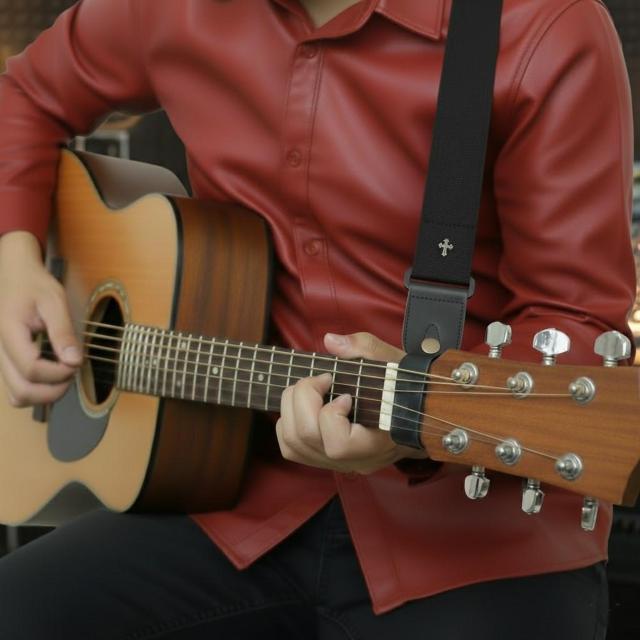 クロスモチーフ 十字架 ギター ストラップ ボタン付き アコギ アコースティックギター エレキギター ベース 黒色 < ホビー クロスモチーフ 十字架 ギター ストラップ ボタン付き アコギ アコースティックギター エレキギター ベース 黒色 < ホビーの