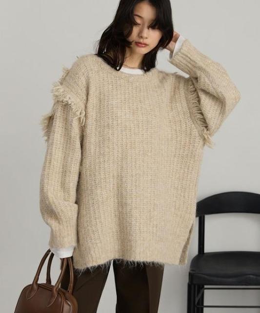 MONOMART 2WAY ミスティック ムード ニット モノマート ベージュ 長袖 レディース Mサイズ < 女性ファッション MONOMART 2WAY ミスティック ムード ニット モノマート ベージュ 長袖 レディース Mサイズ < 女性ファッションの