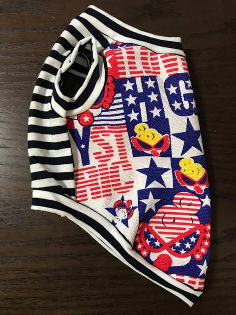 ★ハンドメイド ヒスミニ シャツ アメリカン 青 ボーダー S★ < ペット/手芸/園芸  ★ハンドメイド ヒスミニ シャツ アメリカン 青 ボーダー S★ < ペット/手芸/園芸の