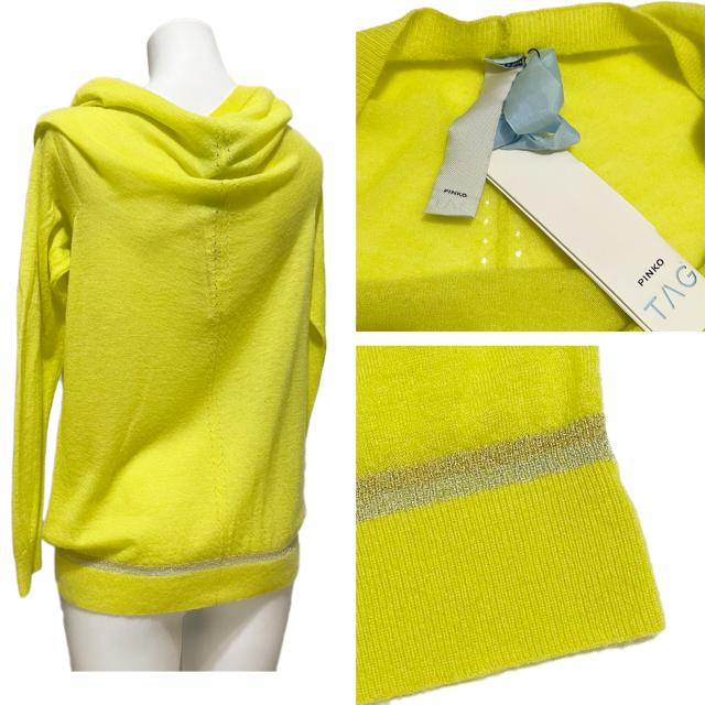 新品ピンコPINKOカシミア100%薄手セーター ネオンイエロー#M < 女性ファッション 新品ピンコPINKOカシミア100%薄手セーター ネオンイエロー#M < 女性ファッションの