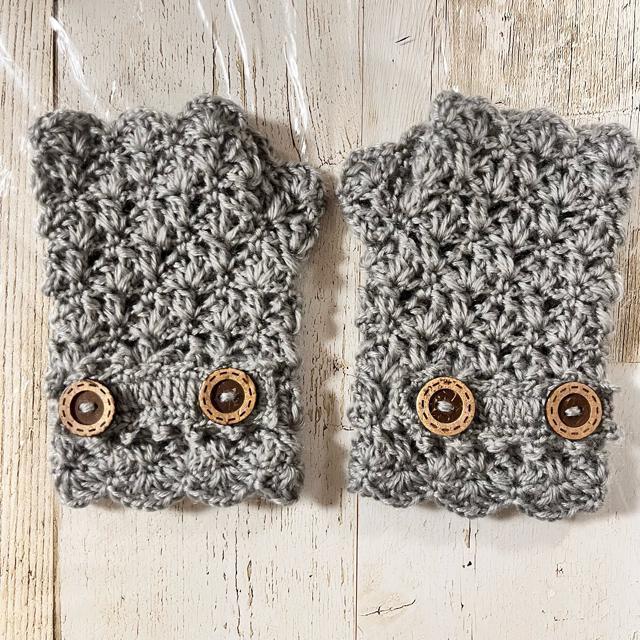 ハンドメイド♪ ハンドウォーマー ライトグレー < 女性ファッション  ハンドメイド♪ ハンドウォーマー ライトグレー  < 女性ファッションの