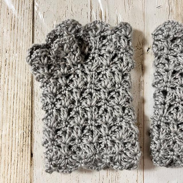 ハンドメイド♪ ハンドウォーマー ライトグレー < 女性ファッション  ハンドメイド♪ ハンドウォーマー ライトグレー < 女性ファッションの