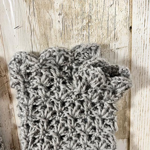 ハンドメイド♪ ハンドウォーマー ライトグレー < 女性ファッション  ハンドメイド♪ ハンドウォーマー ライトグレー < 女性ファッションの