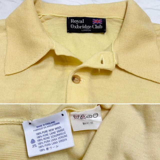 イギリス製Royal Oxbridge Clubメンズ高級ウールセーター#L < 男性ファッション  イギリス製Royal Oxbridge Clubメンズ高級ウールセーター#L < 男性ファッションの