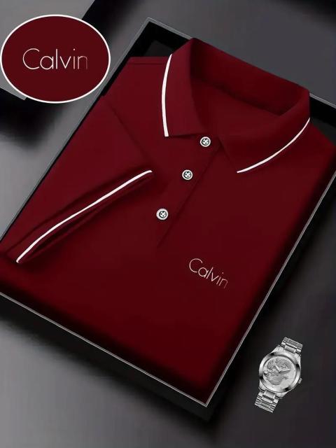 超お買い得1490円★メンズ カラー付きシャツ カルビンプリント、夏用  USAサイズM(日本サイズXL相当)ブルゴーニュ < 男性ファッション  超お買い得1490円★メンズ カラー付きシャツ カルビンプリント、夏用  USAサイズM(日本サイズXL相当)ブルゴーニュ  < 男性ファッションの