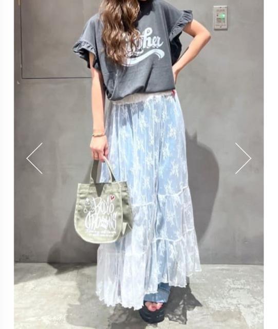 ロデオクラウンズ★ レースティアードスカート(オフホワイト) < ブランド ロデオクラウンズ★ レースティアードスカート(オフホワイト) < ブランドの