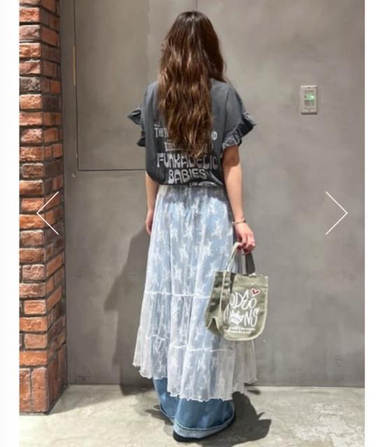 ロデオクラウンズ★ レースティアードスカート(オフホワイト) < ブランド ロデオクラウンズ★ レースティアードスカート(オフホワイト) < ブランドの