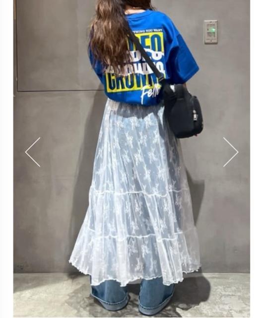 ロデオクラウンズ★ レースティアードスカート(オフホワイト) < ブランド ロデオクラウンズ★ レースティアードスカート(オフホワイト) < ブランドの