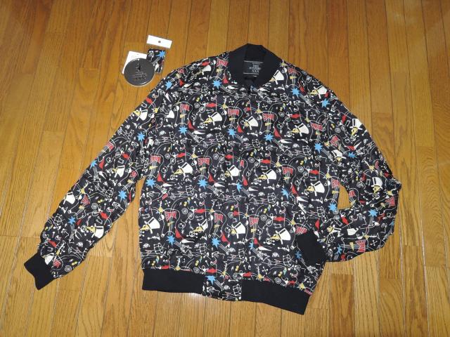 HYSTERIC GLAMOUR ヒステリックグラマー 総柄 ジャケット L 黒 スカジャン スーベニアジャケット ライトアウター < ブランド HYSTERIC GLAMOUR ヒステリックグラマー 総柄 ジャケット L 黒 スカジャン スーベニアジャケット ライトアウター < ブランドの