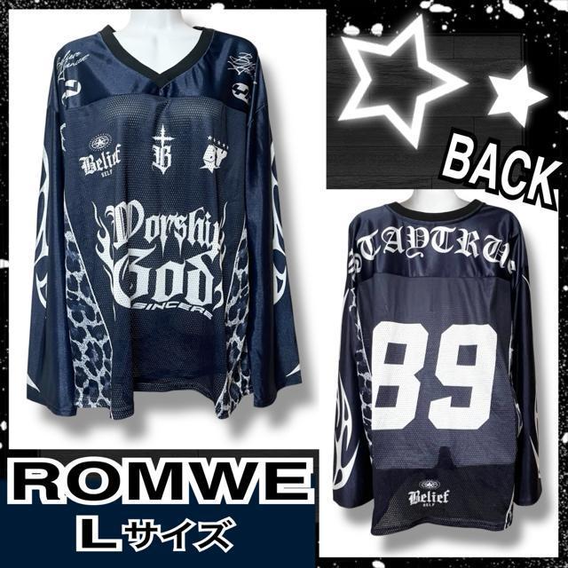 【新品/ROMWE/L】サイドレオパ柄切替ユニフォームロンT < 男性ファッション 【新品/ROMWE/L】サイドレオパ柄切替ユニフォームロンT < 男性ファッションの